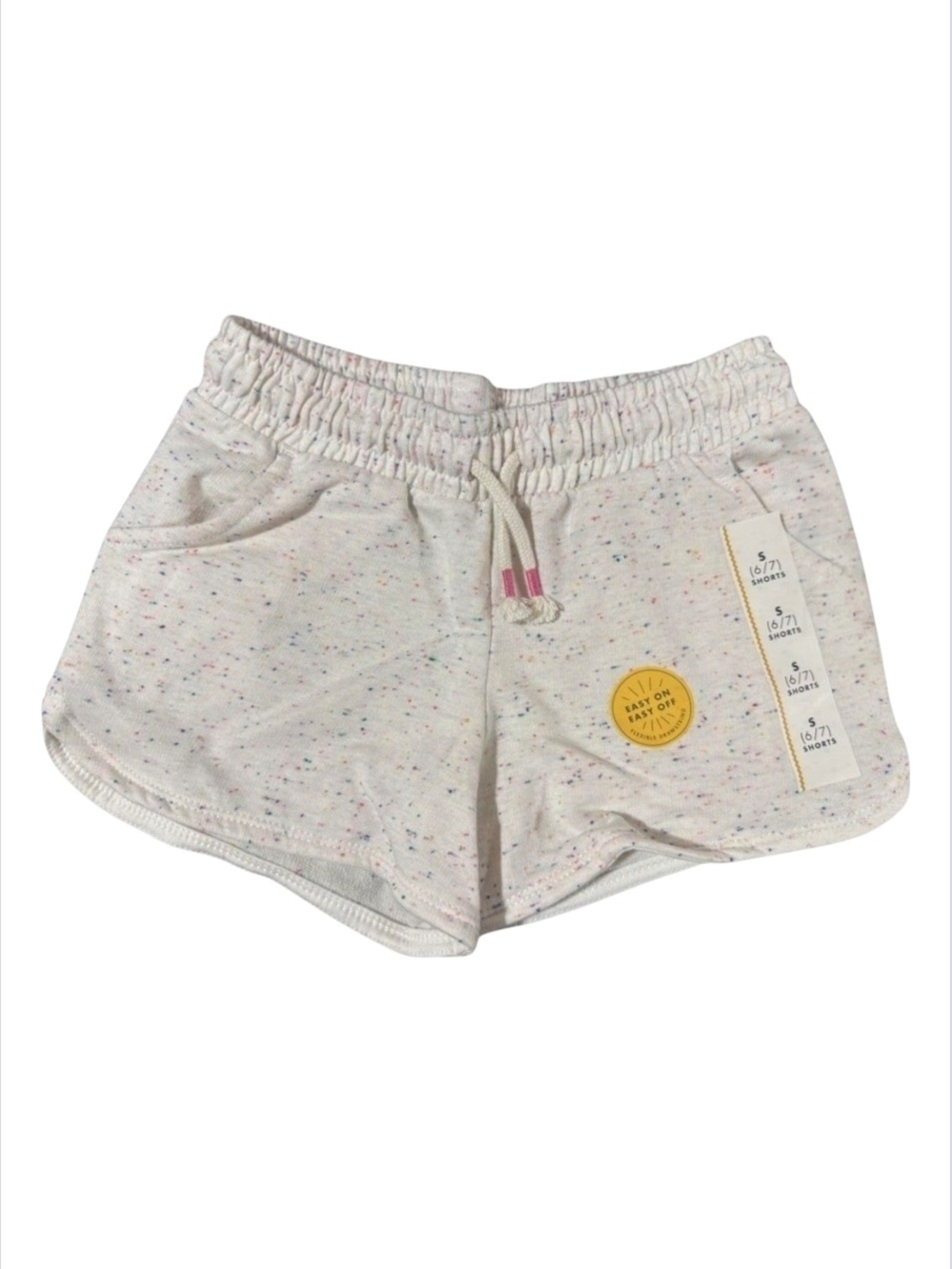 Cat & Jack Speckled Cream Shorts-Size Sm(6/7) NWT